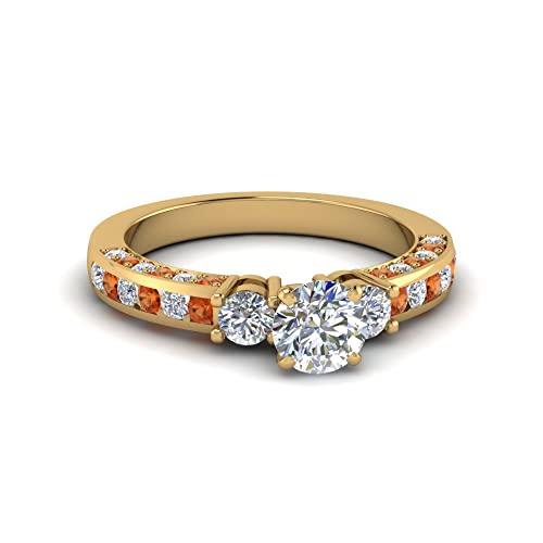 Bague fiançailles pierre précieuse et diamants plaqué or