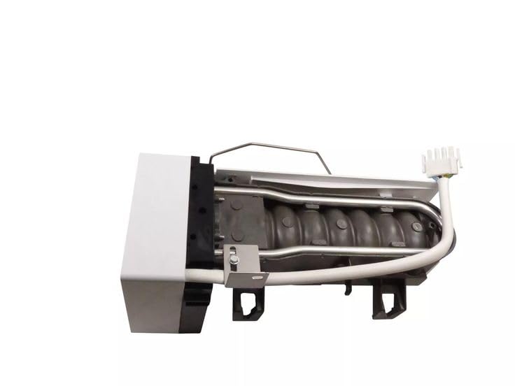 Underside view of the Samoser Refrigerator Ice Maker Assembly, showing internal components