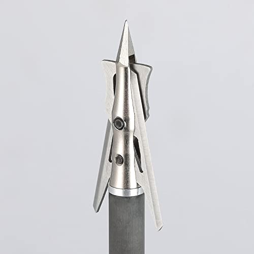 Keaup 125 Grain Mechanical Broadhead 6 Pack, 2 Blade Broadhead, Hunting Broadhead, 2 Inch Cutting Archery Broadhead Reusable For Compound Bow Hunting thumb #2