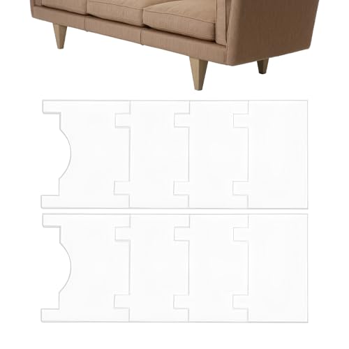 Tope de cama transparente y juego de separadores de muebles para fijar el sofá 2