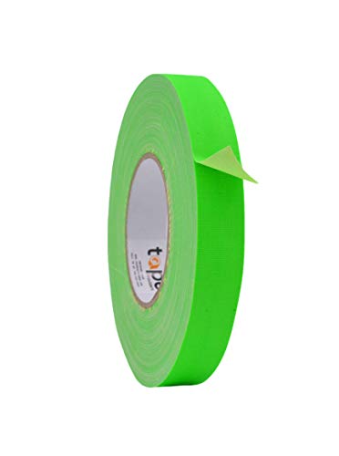 Image of WOD GTC12 Gaffer Tape, Fluorescent Green Low Gloss Finish Film, 1.5 in. x 60 ft. (Pack of 32) Residue Free, Non Reflective Cloth Fabric, Secure Cords, Water Resistant, Photography, Filming Backdrop