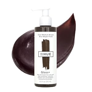 dpHUE Gloss+, Cool Medium Brown – 6.5 oz (8-12 Applications) – Semi-Permanent Hair Color & Conditioner – Lasts Up to Eight Washes – Paraben, SLS & SLES Sulfate Free – Vegan, Leaping Bunny Certified