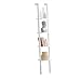 Haotian Modern Ladder Bookcase Made of Wood, Book Shelf,Stand Shelf, Wall Shelf (White)