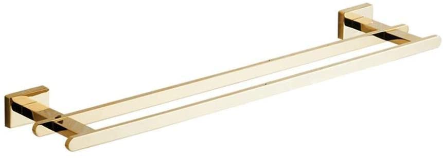Porte-serviettes double en alliage de zinc et étagère de salle de bain