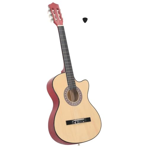 Lumanois Guitare Acoustique pan coupé Western avec 6 Cordes 38