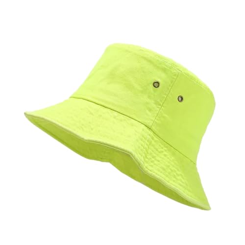 Chapeau seau vert fluorescent homme femme pour été et hip hop