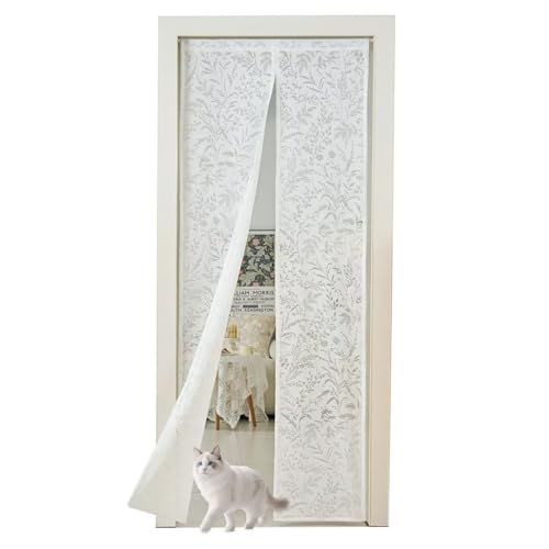 YKFN のれん レース 遮光 おしゃれ 暖簾 175cm丈 幅120cm 間仕切りレースカーテン 断熱 ロング 刺繍レース ミラー 透けない 外から見えにくい UVカット 遮像 遮熱 保温 省エネ 昼夜目隠し 無地 ノレン 玄関 キッチン リビング 出入