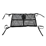 Tomantery Fahrzeug-Innennetztasche, Auto-Deckentasche, Reißverschluss-Design, verstellbares Polyester, platzsparend für Picknick im Freien(Große 90 * 65 cm)