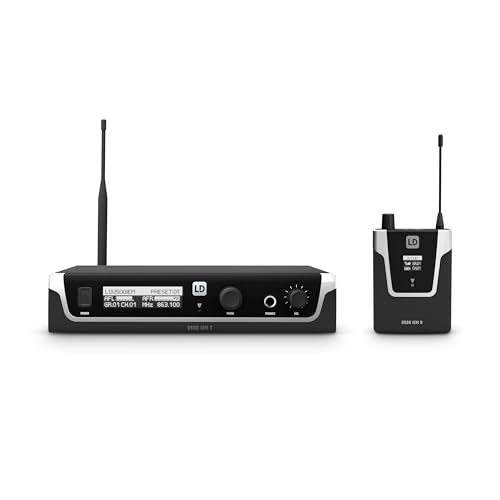 LD Systems U508 IEM - In-Ear Monitoring-System mit Sender und Bodypack, 863-865 MHz + 823-832 MHz,...