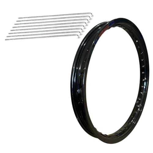 Par Aro De Moto Aluminio Preto Brilhante Titan Fan 125/150/160 + Raio