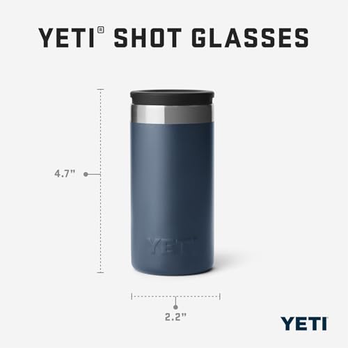YETI Rambler Shot Glasses with Carrying Case, Navy, ONE - Image 4