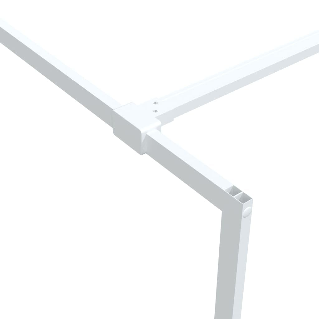 Walkin - Parete doccia per doccia a pavimento, 80 x 195 cm, in vetro trasparente ESG, con telaio in alluminio, regolabile, paraspruzzi, parete divisoria in vetro, telaio profilato stabile