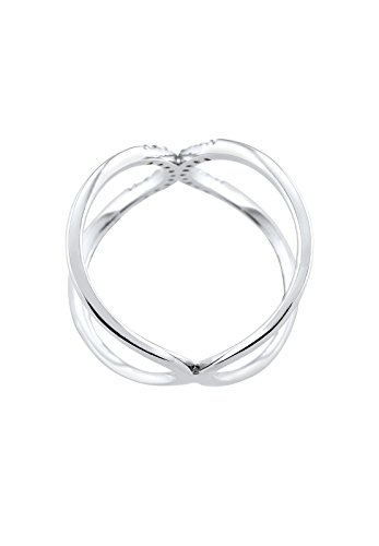 ELLI PREMIUM Damen - 925 Sterling-Silber Silber Rundschliff