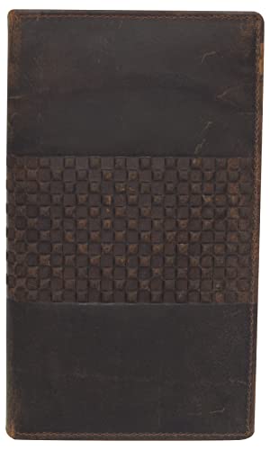 RFID Blocking Bifold Genuine Leather Credit Card ID Holder Long Wallet (Vintage Design Brown)4