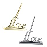 Plaqué luxueux : ajoute une touche de raffinement à votre mariage et rend le moment de la signature inoubliable. stylo pour la table de réception, stylo pour le livre d’or