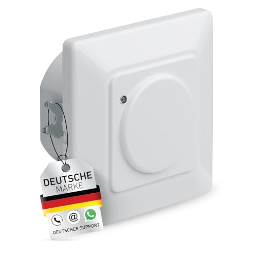 Oktaplex Fee Bewegungsmelder Unterputz 180° Hochfrequenz-Sensor 5-15m Reichweite 230V Hohlwanddose weiß mit Dämmerungssensor