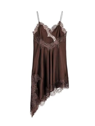 Women's V-Neck Sling Dress Sleeveless Patchwork Irregular Mini Dress Summer Chic Casual Holiday Robe2