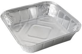 25 x LARGE ALUMINIUM FOIL FOOD CONTAINERS TRAYS 9 x 9" x 2" with 25 Lids