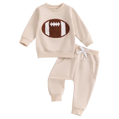 Image of Kupretty Toddler Baby Girl Fall Winter Clothes Embroidered Letter Graphic Crewneck Sweatshirt + Joggers Pants Outfits Set