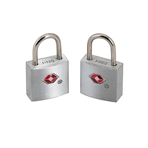Gforce 2 Pack Luggage Locks | Tsa Approved Airport Inspection | 2 Keys Per Lock | Travel | Secure Zinc Alloy Body | Padlock | Suitcase | Backpack | Silver #TOP5