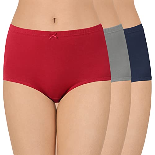 Image of Amante Solid High Rise Full Coverage Full Brief Panties (Pack of 3)