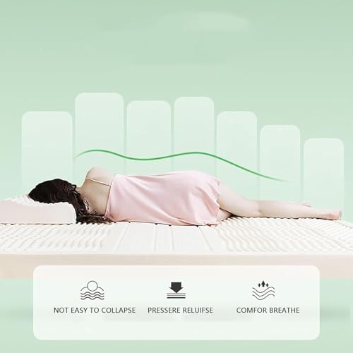 Eco-Friendly Natural Latex Mattress Topper, 3-Inch Firm 7-Zone Design for Pressure Relief & Support, Ultimate Comfort & Durability, Sleepers