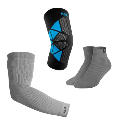 Image of KUE Compression Arm Sleeves for Men & Women | Sports Arm Sleeves for Running, Cricket & Cycling | UV Protection Cooling Sleeves | Arm Compression Sleeve for Joint Pain Relief