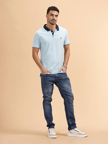 Image of WROGN Men's Stretch Cotton Jeans | Solid | Slim Fit