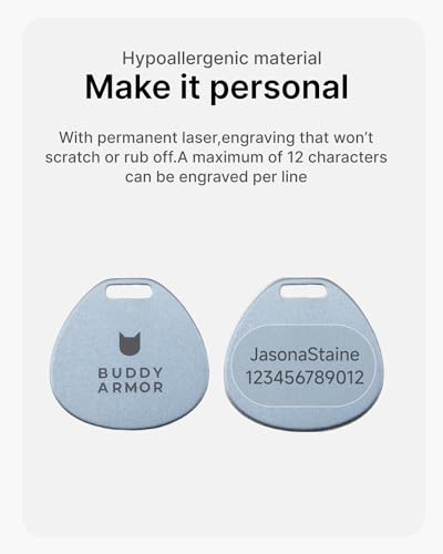 Personalized-ID-Tag-Safety-Cat-Collar59-118-Set-Super-Elastic-Cat-Collar-with-Engraving-Pocket-Tag-Patented-Anti-Choking-Mechanism-Super-LightweightSierra-Blue Personalized ID Tag & Safety Cat Collar(5.9-11.8") Set - Super Elastic Cat Collar with Engraving Pocket Tag, Patented Anti-Choking Mechanism, Super Lightweight(Sierra Blue) - Image 5