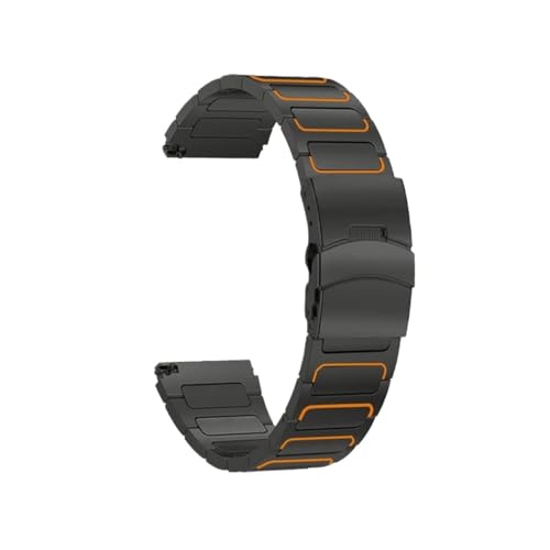 [LOKLNEYK] ɓKHuawei Watch 5/4 /4 Pro /GT2 /GT3/ GT4/ GT5 /46mmɓK22mm`^IWXgbv(Black orange,For Huawei GT3 46mm)