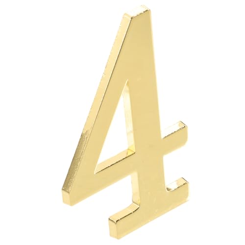 Cemaystic マグネット式ドア番号 ? 磁気取り付けで屋外も室内も簡単設置、金属製耐久設計 (6.8x4.5cm,ゴールデン)