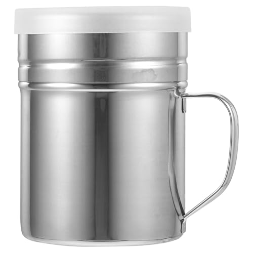 Toyvian Pot à Épices Inoxydable Moyen avec Poignée Saupoudreuse à Sucre et Cacao Boîte à Épices Pratique Cuisine et Pique-Niques Shaker pour Assaisonnement Précis