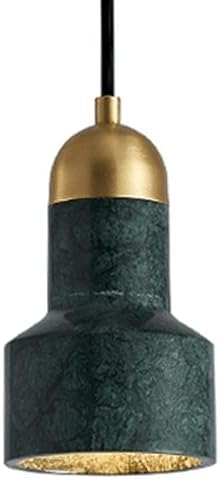 KBUUKYYXouy Nordic Marble Pendant Lamp,Adjustable Height Single-Head Chandelier,Flush Mount Ceiling Hanging Light,Modern Restaurant Bedroom Fixtures E26 Screw(Green)