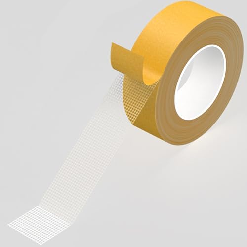 Thin Double Sided Tape Heavy Duty, 1.4" x 66 FT,Double Sided Fabric Tape for Crafts, Walls,Super Sticky Resistente Clear 2 Sided Tape,Easy Use Mounting Tape