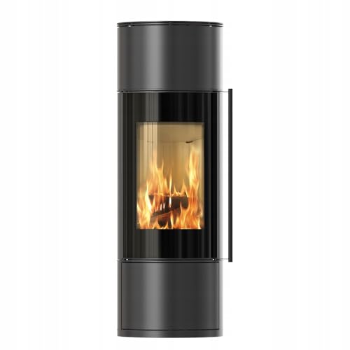 Kaminofen aus Stahl KRATKI Ambler fi 150 7 kW Stahlofen Modern BImSchV Stufe 2 Flamme Verte 7 Energieklasse A+ mit Türfeder