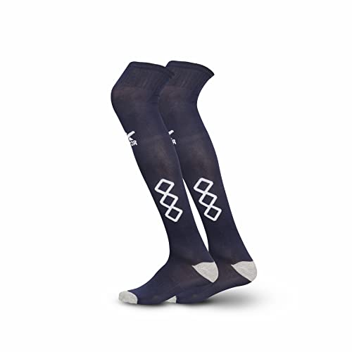 Image of Vector X Cyrus Stockings | Polyester Stretchable Material | Knee Length | Unisex Pack of 1 Pair, Blue