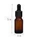 MINGZE 10 piezas Cuentagotas de botellas de vidrio para aceites esenciales, botellas...