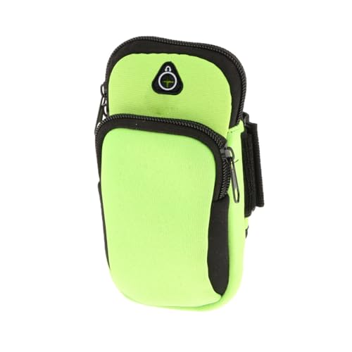 DOKRIN Bandas para el brazo para reproductores de MP3, 1 x Brazalete deportivo para correr soporte para teléfono accesorios para fitness y running (verde fluorescente)