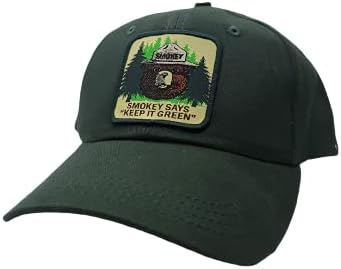Smokey The Bear Forest Service Ultra Comfortable Dad Hat with Smokey Keep it Green Woven Patch