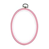 Vervaco Stickrahmen Plastik Stickerei Rahmen ROSA Tambour Kreuzstich Zubehör Rahmen ca. 10 x 14 cm Stickring Kunststoff Wanddekoration DIY Stickbilder zum Aufhängen Handwerksmaterial