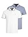 JACK & JONES Herren Jjepaulos 2 Packung Poloshirt - Bright Cobalt/Weiß - L