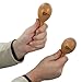 Basic Beat BB013 - Natural Wood Maracas with Smooth Grip - Delicate Sound for Quiet Settings & Groups