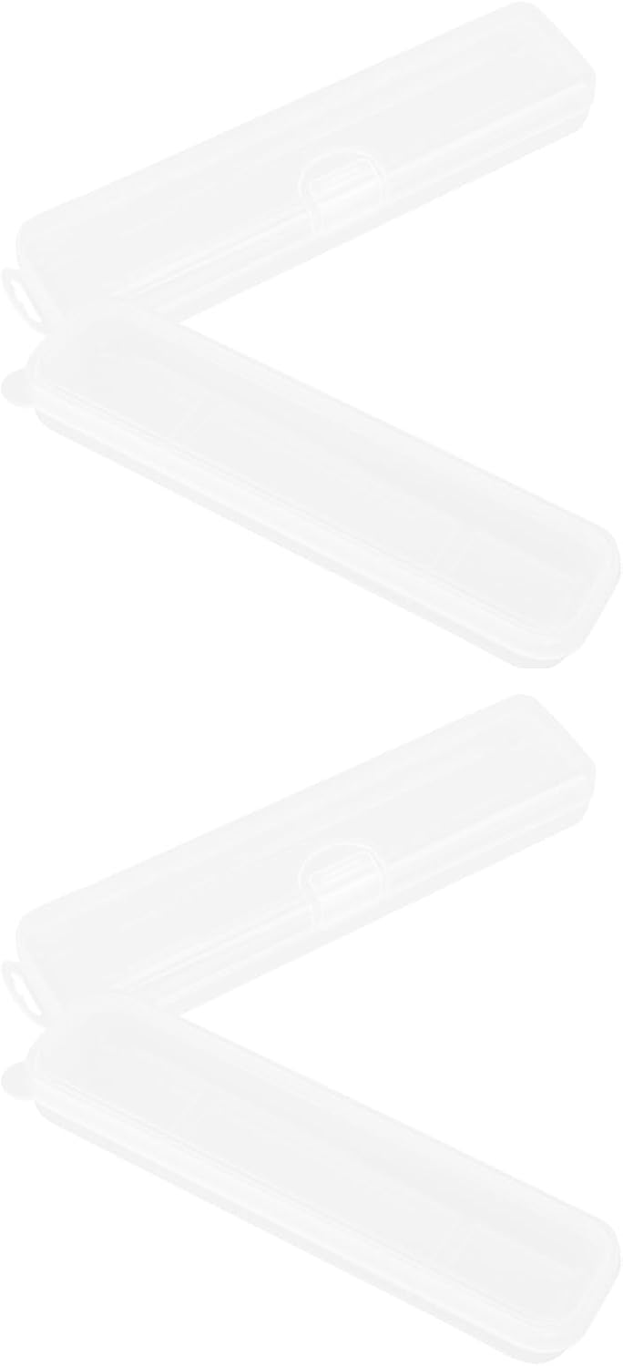 4pcs Oblong Storage Box Lid, Plastic Tool Holder for Manicure Pen