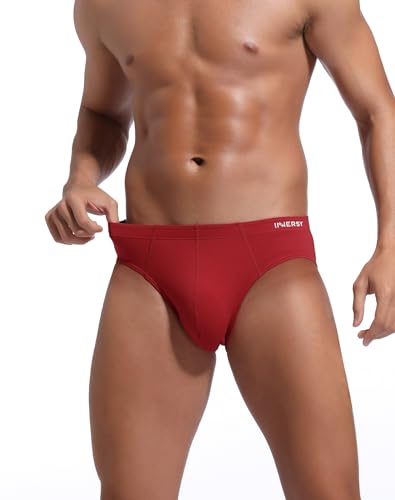 INNERSY Unterhosen Männer Slip Sport Slips Herren Komfortable Pants Unterwäsche Mehrpack 4 (XXL, Rot/Schwarz/Blau/Grau)