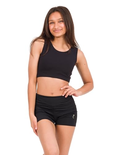 Image of IKAANYA Girls or Women Snug Fit Micro Shorts for Gymnastics, Dance, Sports or Fitness
