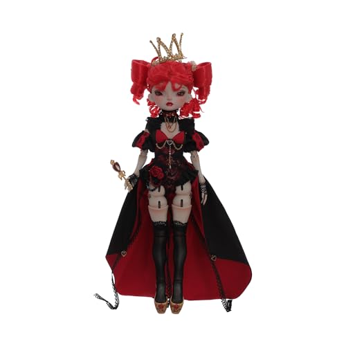 Muñeca BJD Heart Reina Roja 1/6 con cabello rojo miniatura 1