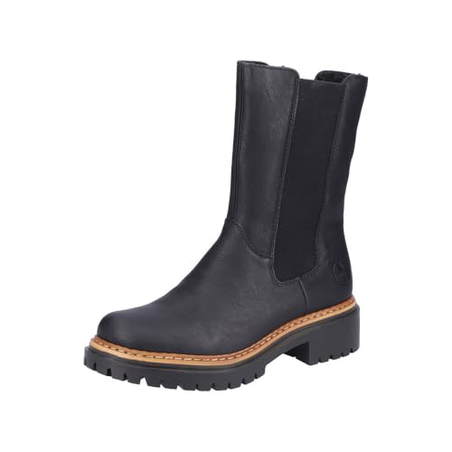Rieker Damen 72683 Chelsea-Stiefel, schwarz 00, 41 EU