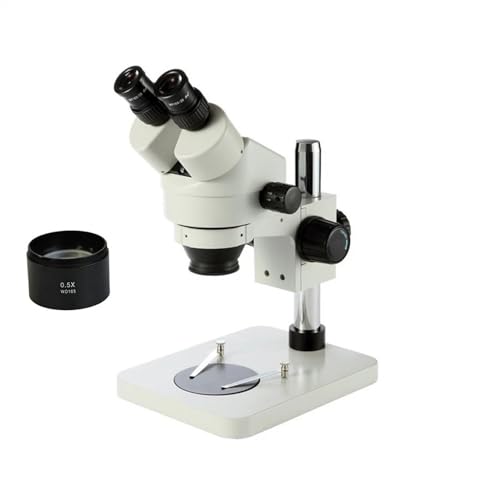 顕微鏡キット 3.5X-90X テーブルピラースタンドズーム双眼実体顕微鏡検査 PCB 修理 Microscopio 144 LED 光源 顕微鏡レンズアダプター (Color : SZM45B1 0.5X)