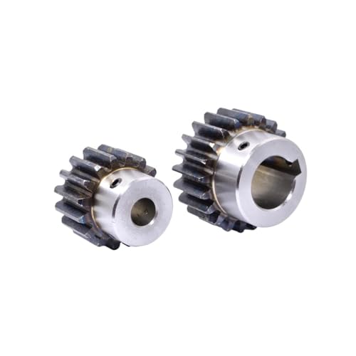 Bevel Gear Pinion Hardware Mechanical 1Pcs 45# Steel 1.5Module Step Convex Gear 12 Teeth - 60 Teeth Motor Metal Pinion Spur Gear Keyway Bore Transmission Parts 6mm(16 Teeth)