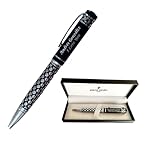 regalo grabado - Bolígrafo Fashion Pierre Cardín Personalizado | Grabado Texto en 2 Líneas | Regalo para Aniversario y Cumpleaños | Diseño Vanguardista | Estuche Elegante | (Negro)